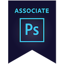 Adobe Certified Associate in Visual Communication Using Adobe Photoshop Badge